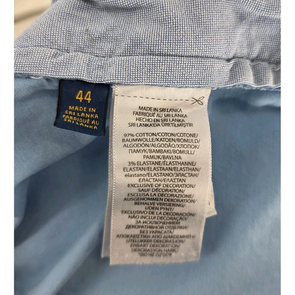 Polo Ralph Lauren Shorts Mens 44 Blue Chino Fit Flat Front Preppy Stretch - Picture 6 of 8